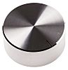RS PRO 38mm Silver Potentiometer Knob for 6.4mm Shaft