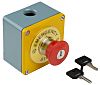 Schneider Electric Panel Mount Emergency Button - Key Reset, NO/2NC, Mushroom Head