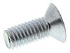 RS PRO, M5 Countersunk Head, 12mm Steel Pozidriv Bright Zinc Plated