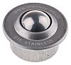 ALWAYSE Circular Flange 15mm Stainless Steel Ball Transfer Unit