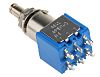 APEM Double Pole Double Throw (DPDT) Momentary Miniature Push Button Switch, 6.5 (Dia.)mm, Panel Mount, 250V ac