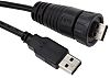 RS PRO USB 2.0 USB-Kabel Schwarz, Stecker USB A / Stecker USB A, Länge 2m