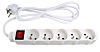 RS PRO 1.5m 5 Socket Type E - French Extension Lead, 230 V ac