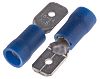 RS PRO Flachsteckhülse, Blau, Isoliert, 6.35 x 0.8mm, Male, 1.5mm² - 2.5mm², 16AWG min