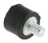 RS PRO M4 Zinc Plated Steel Stud Mount 4.75 Compression Load 10mm dia. Natural Rubber