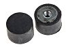 RS PRO M4 Zinc Plated Steel Anti Vibration Mount 15 Compression Load 16mm dia. Natural Rubber