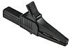 Staubli Crocodile Clip, Brass Contact, 32A, Black
