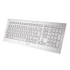 CHERRY STRAIT 3.0 Tastatur QWERTZ Kabelgebunden Silber, Weiß USB Mac, 441 x 161 x 14.5mm