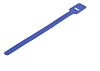 RS PRO Cable Tie, Hook and Loop, 225mm x 25 mm, Blue Nylon