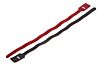 RS PRO Cable Tie, Hook and Loop, 325mm x 25 mm, Red Nylon