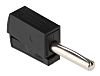 Wago Black Male Banana Plug - Cage Clamp Termination, 42V, 20A