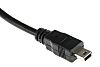 Cable USB 2.0 RS PRO, con A. USB A Macho, con B. Mini USB B Macho, long. 5m, color Negro