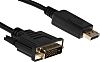 Cable DisplayPort negro RS PRO, con. A: DisplayPort macho, con. B: DVI-D macho, long. 1m
