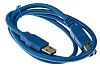 RS PRO USB-Kabel, USBA / USB B, 1m USB 3.0 Blau