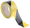 RS PRO Black/Yellow PVC 33m Lane Marking Tape, 0.14mm Thickness