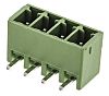 Phoenix Contact 3.81mm Pitch 4 Way Right Angle Pluggable Terminal Block, Header, Through Hole, Solder Termination
