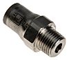 Legris Threaded-to-Tube Pneumatic Fitting, R 1/8 to, Push In 6 mm, LF3800 Series, 20 bar