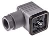 Hirschmann 3P+E DIN 43650 A Solenoid Valve Connector, Female, Central Nut, GDM Series, 16A, 250 V ac/dc, IP65
