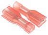 TE Connectivity, Ultra-Fast .110 Red Insulated Spade Connector, 2.79 x 0.51mm Tab Size, 0.3mm² to 0.8mm²