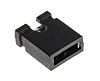 RS PRO Shorting Link Female Straight Black Open Top 2 Way 1 Row 2.54mm Pitch