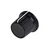 RS PRO 21mm Black Potentiometer Knob for 6.35mm Shaft Splined