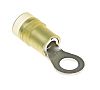 RS PRO Insulated Ring Terminal, M5 (#10) Stud Size, 4mm² to 6mm² Wire Size, Yellow