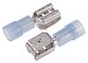 RS PRO Blue Insulated Crimp Piggyback Terminal, 6.35 x 0.8mm Tab Size, 1.5mm² to 2.5mm²