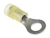RS PRO Insulated Ring Terminal, M6 (1/4) Stud Size, 4mm² to 6mm² Wire Size, Yellow