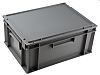 Schoeller Allibert 15L Grey Small Storage Box, 186mm x 300mm x 400mm