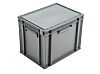 Schoeller Allibert 30L Grey Plastic Medium Storage Box, 330mm x 300mm x 400mm