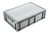 Schoeller Allibert 33L Grey Plastic Medium Storage Box, 186mm x 400mm x 600mm