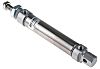 RS PRO Pneumatisk roundline cylinder, Dobbeltvirkende, boring: 25mm, Slaglængde: 80mm, Tilslutning: G 1/8