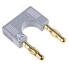 Staubli Grey Male Banana Plug, 30 V, 60V dc, 32A