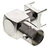 TE Connectivity Greenpar Series Right Angle 50Ω Through Hole Bulkhead Fitting BNC Connector, jack, Silver