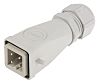 Conector de potencia Macho H-A, 3 pines, 250 V ac, 10A
