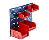 RS PRO PP Louvre Panel Storage Unit Louvred Panel, 50mm x 100mm, Blue, Red