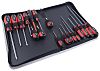 RS PRO Engineers Phillips, Pozidriv, Slotted Flared, Slotted Parallel Screwdriver Set 18 Piece