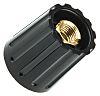 RS PRO Potentiometerknap, Sort, 14.7mm, 6.4mm aksel Skruemontering