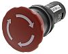 ABB Compact Series Red Emergency Stop Push Button, SPDT, 22.5mm Cutout, Panel Mount, IP66, IP67, IP69K