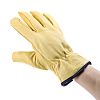BM Polyco Beige Leather Work Gloves, Size 10, 2 Gloves
