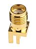 RS PRO, jack Edge Mount SMA Connector, 50Ω, Solder Termination, Straight Body