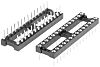 E-TEC 2.54mm Pitch Vertical 28 Way, Through Hole Turned Pin Open Frame IC Dip Socket