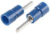 RS PRO Insulated, Tin Crimp Pin Connector, 1.5mm² to 2.5mm², 16AWG to 14AWG, 1.9mm Pin Diameter, 10mm Pin Length, Blue