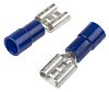 RS PRO Flachsteckhülse, Blau, Isoliert, 6.35 x 0.8mm, Female, 1.5mm² - 2.5mm², 16AWG min