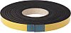 RS PRO Black Foam Tape, 20mm x 10m, 3mm Thick