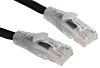 RS PRO Black Cat6 Cable U/UTP LSZH Male RJ45/Male RJ45, Terminated, 5m