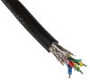 RS PRO 4 Core Screened Industrial Cable, 0.22 mm² Black 25m Reel