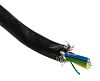 RS PRO Multicore Data Cable, 0.22 mm², 4 Cores, 24 AWG, Screened, 500m, Black Sheath