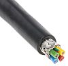 RS PRO Screened Multicore Data Cable, 0.5 mm², 20 AWG, 100m, Black Sheath