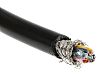 RS PRO Multicore Data Cable, 0.5 mm², 12 Cores, 20 AWG, Screened, 25m, Black Sheath